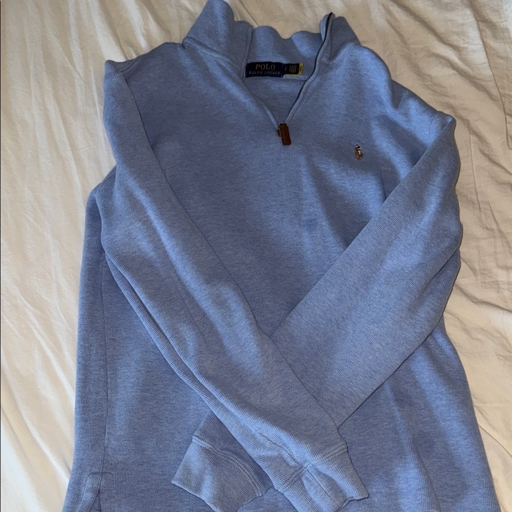 Polo by Ralph Lauren Light Blue Quarter-Zip Shirt Jacket